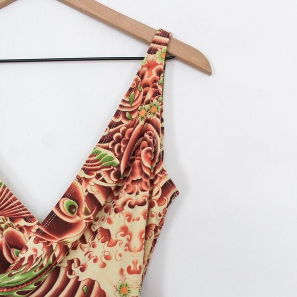 Vintage Jean Paul Gaultier x Target Japanese Koi Fish Tattoo Swimsuit XS - Picture 2 of 4